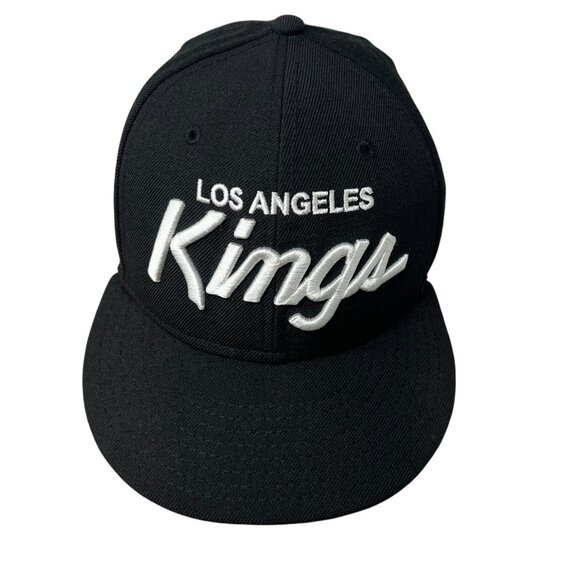 Los Angeles Kings Wool Snapback Hat Cap Script Spell Out Logo New Era 9Fifty - Picture 2 of 9